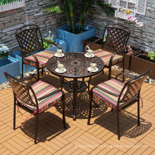 New design patio aluminum frame furniture dining sets garden chairs